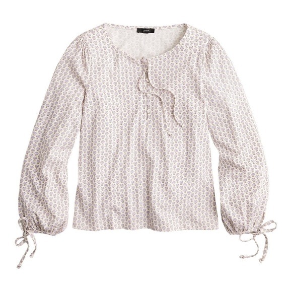 New with tags J.CREW Broken-in jersey button-front top in floral Size: Small - Picture 1 of 8